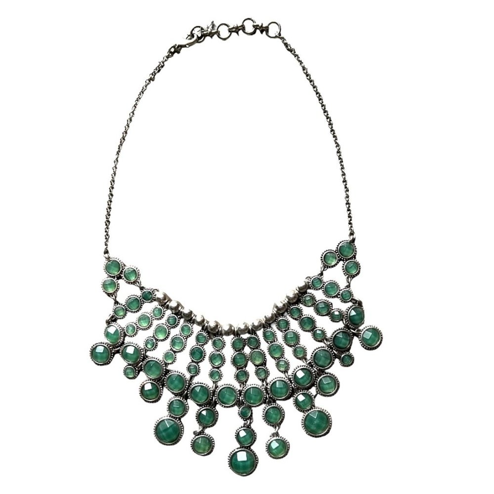 Lucky Brand Green Stone Necklace
